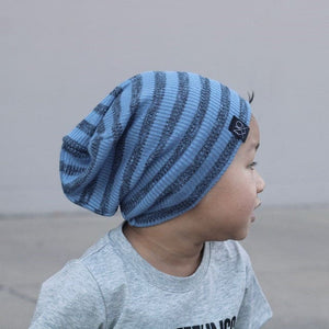 Charcoal + Stripes | Ribbed Knit Bundle - Beanies