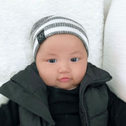 Off-White Stripes | Ribbed Knit Beanie - Beanies