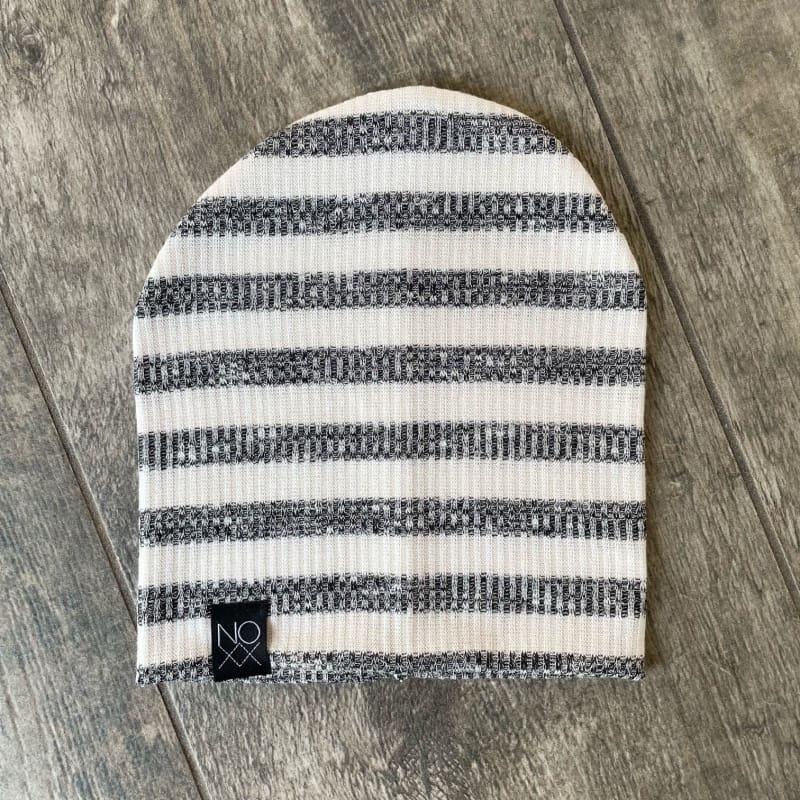 Off-White Stripes | Ribbed Knit Beanie - Beanies