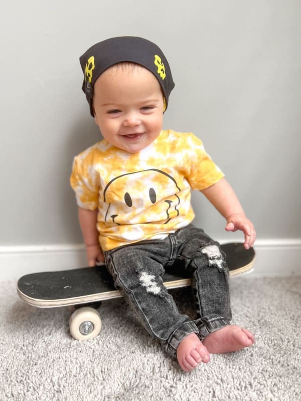 Smiley Skulls | Jersey Knit Beanie - Beanies