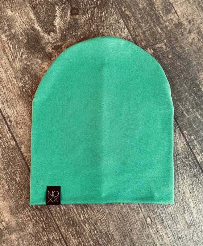 Solid Color Jersey Knit Beanies (ADULT SIZE) - Kelly Green - beanies