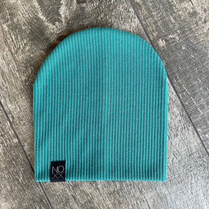 Teal | Ribbed Knit Beanie - Beanies