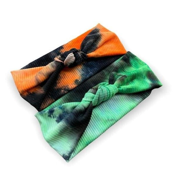 Halloween Tie-Dye Collection | Adjustable Knotted Headbands - Headbands