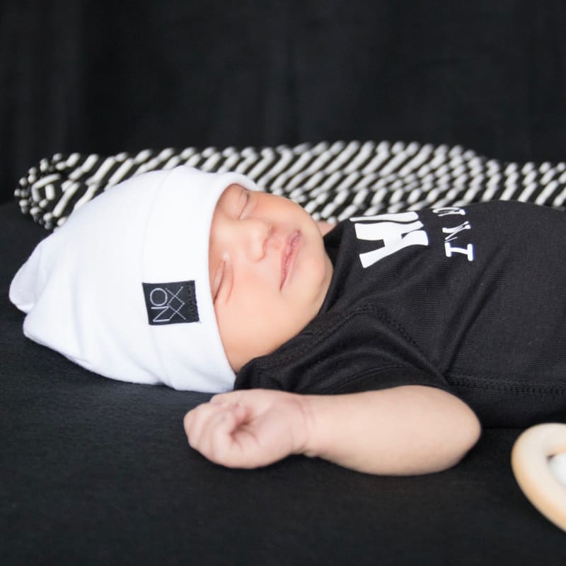 White | Jersey Knit Beanie - Beanies